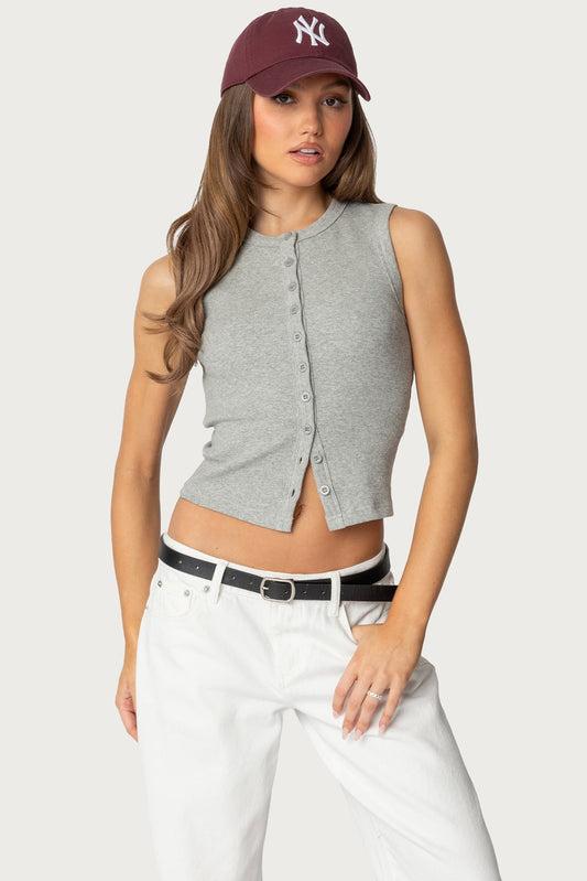Basel Button Up Tank Top