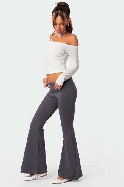 Naomi Foldover Flared Leggings