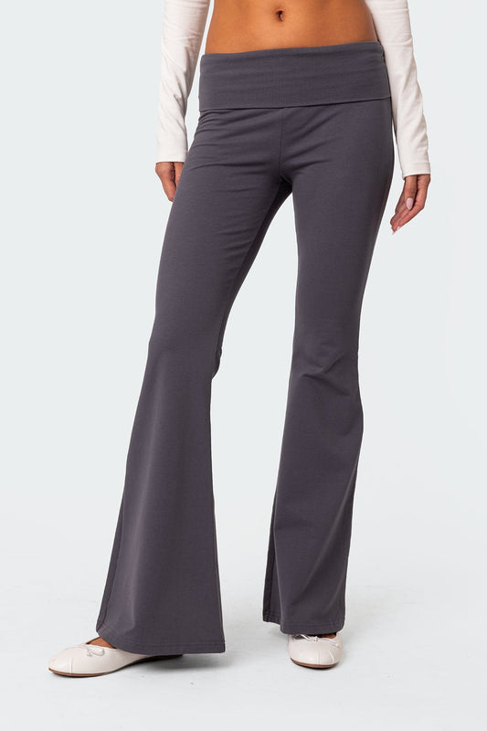 Naomi Foldover Flared Leggings