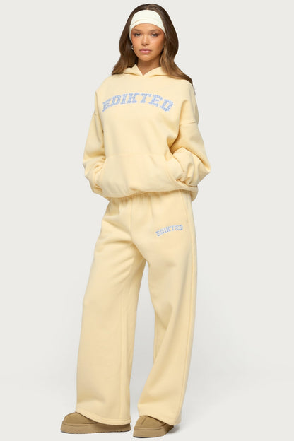 Edikted Lover Wide Leg Sweatpants
