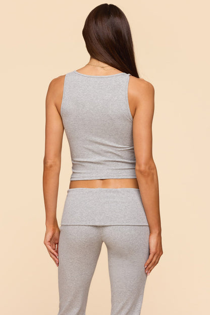 Linda Ribbed Scoop Neck Tank Top